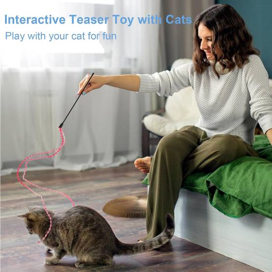 Baguette Interactive avec Ruban pour Chat DtopbuyAge - Image 2