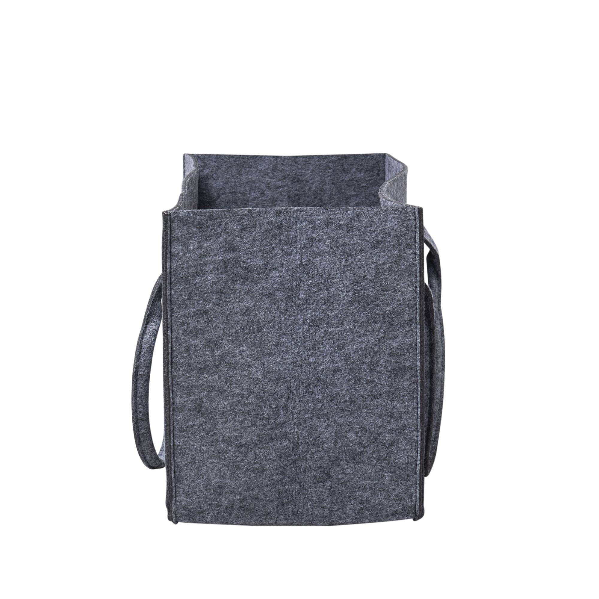 Sac à bûches en feutre gris WERKA PRO 50x27x34cm - Image 3