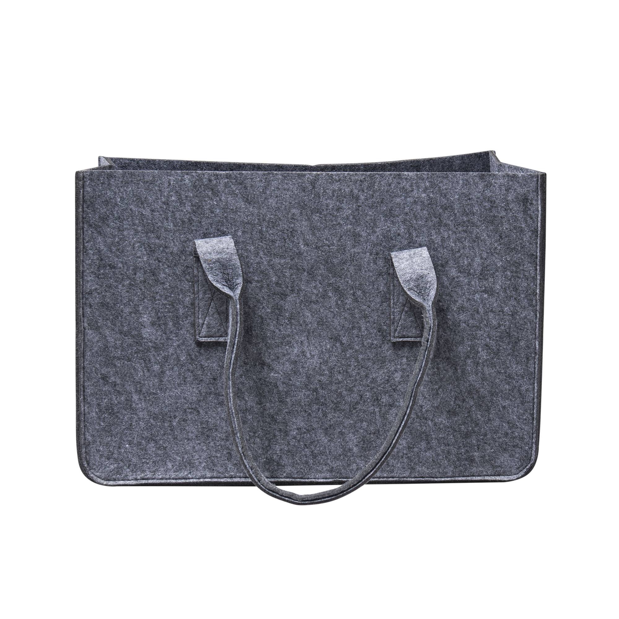 Sac à bûches en feutre gris WERKA PRO 50x27x34cm - Image 2