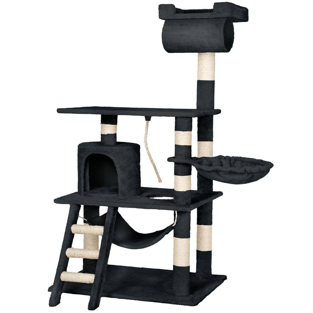 Helloshop26 - Arbre à Chat 141 cm noir