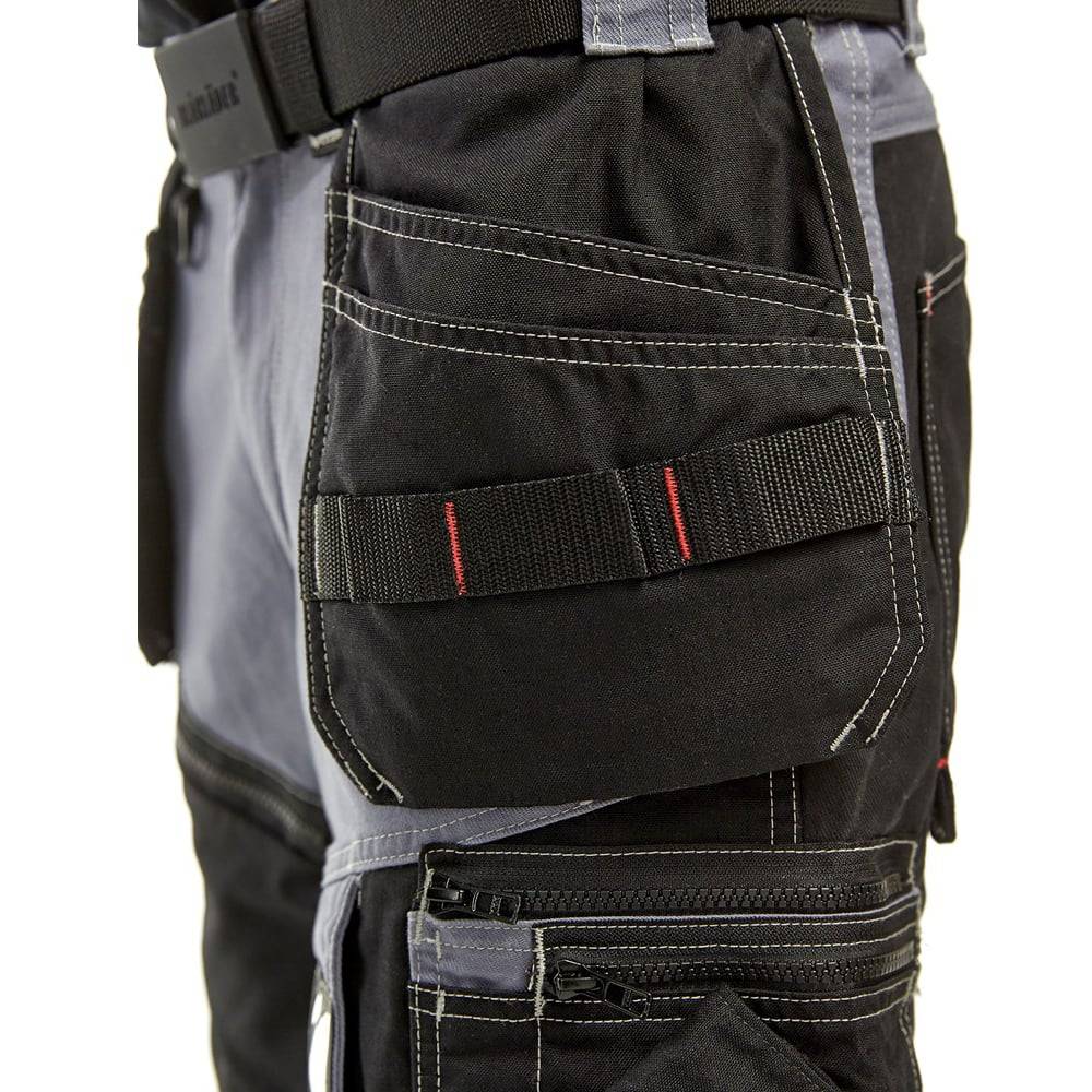 Pantacourt de travail Blaklader X1500 100% coton croisé 370g/m² Gris / Noir 48 - Image 5