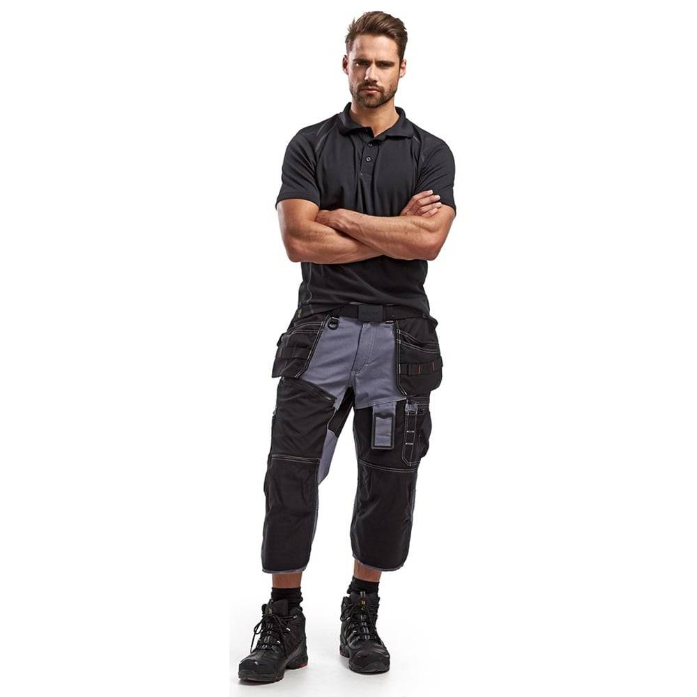 Pantacourt de travail Blaklader X1500 100% coton croisé 370g/m² Gris / Noir 48 - Image 8