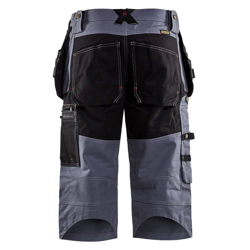 Pantacourt de travail Blaklader X1500 100% coton croisé 370g/m² Gris / Noir 48 - Image 7