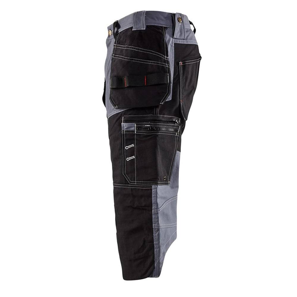 Pantacourt de travail Blaklader X1500 100% coton croisé 370g/m² Gris / Noir 48 - Image 3