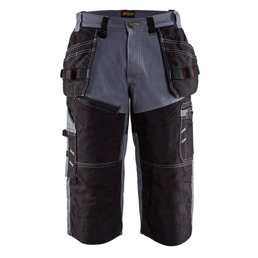 Pantacourt de travail Blaklader X1500 100% coton croisé 370g/m² Gris / Noir 48 - Image 1