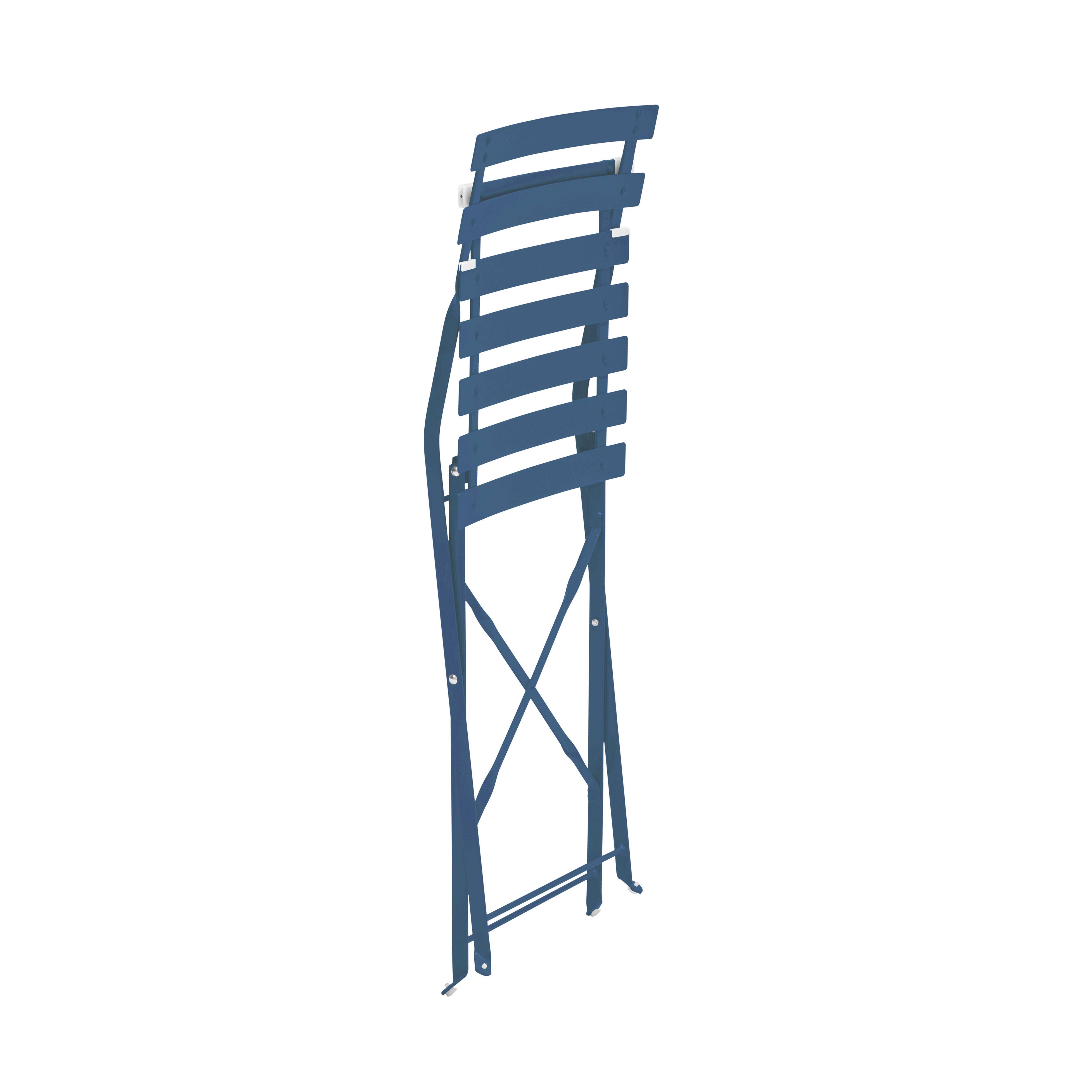 Oviala - Lot de 2 chaises pliantes en acier bleu pacific Rome - Oviala - Imagen 4