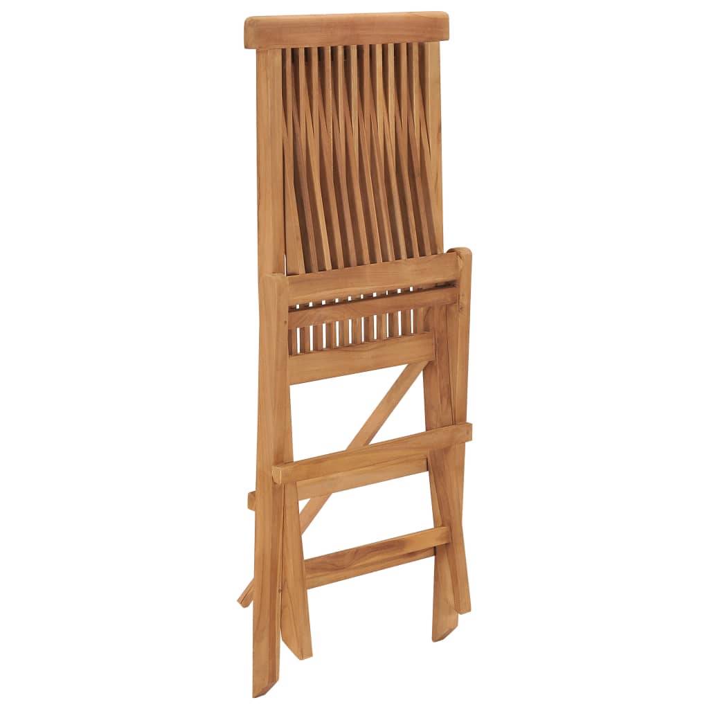 Vidaxl - Chaises pliantes 2 pièces en bois de teck massif vidaXL 315441 - Imagen 7