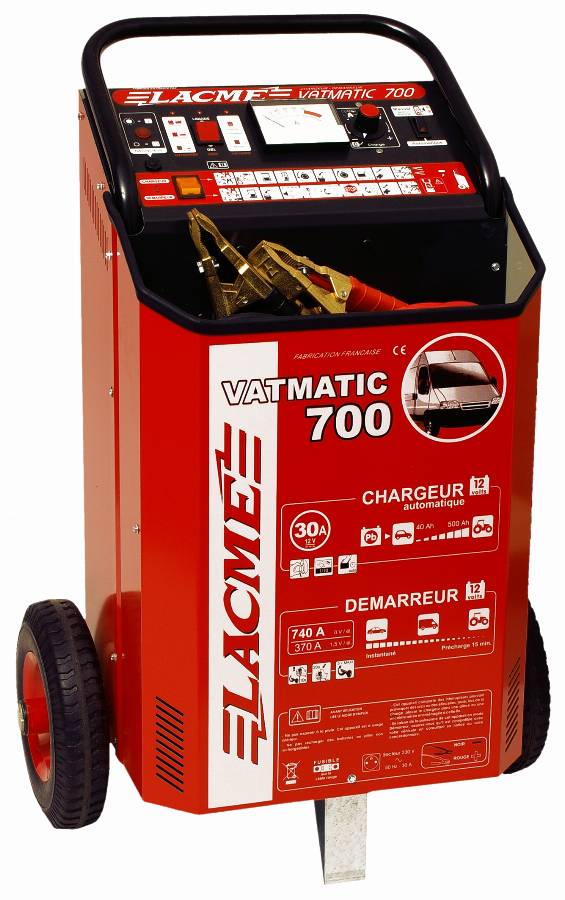 Chargeur Démarreur de Batterie LACME Vatmatic 900 12 V. Charge 30 A. démarre 700 A - 512700 - Imagen 2