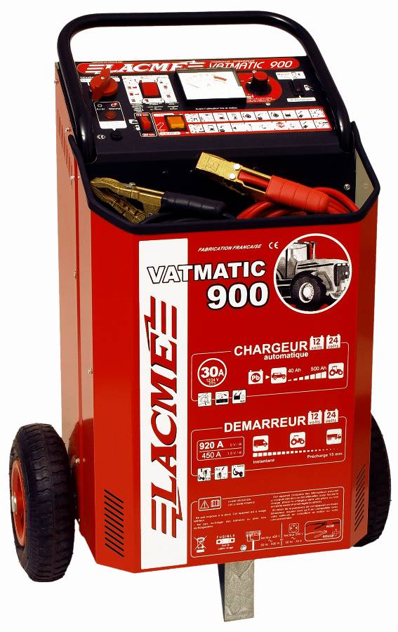 Chargeur Démarreur de Batterie LACME Vatmatic 900 12 V. Charge 30 A. démarre 700 A - 512700 - Imagen 1