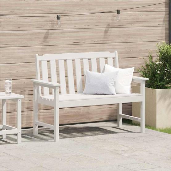 Maison Chic - Banc de jardin - Banquette avec coussin Blanc 120 x 59 x 88cm Plastique - Image 2