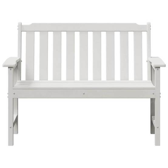 Maison Chic - Banc de jardin - Banquette avec coussin Blanc 120 x 59 x 88cm Plastique - Image 5