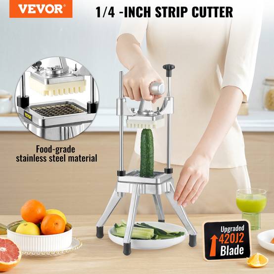 Vevor - VEVOR Coupe-frites manuel professionnel, lame inox 0.64 cm, 2 lames de rechange, pour restaurant. - Image 2