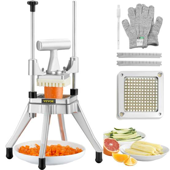 Vevor - VEVOR Coupe-frites manuel professionnel, lame inox 0.64 cm, 2 lames de rechange, pour restaurant. - Image 1