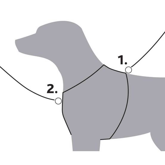 Trixie - Trixie - harnais trekking S 36–44 cm noir/gris graphite pour chien - Image 2