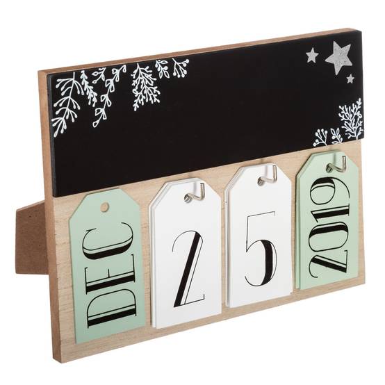 Sans Marque - Calendrier de l'Avent en bois Cadre - Marron - Féérie Lights & Christmas