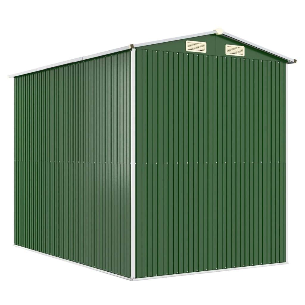 PANGIVO - Abri de jardin avec double porte coulissante - Acier galvanisé vert - 192x274x223 cm - Surface au sol 5,26m² - PANGIVO - Image 5
