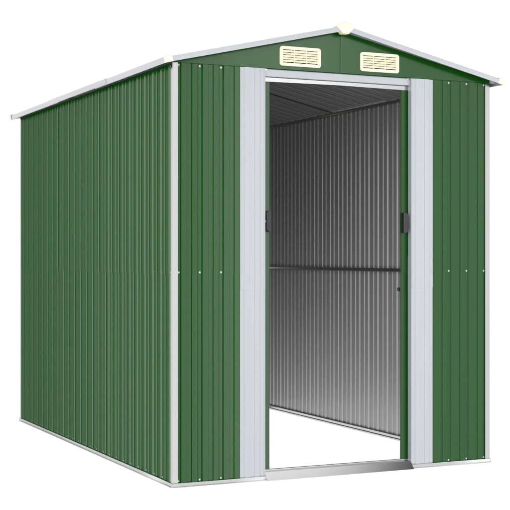 PANGIVO - Abri de jardin avec double porte coulissante - Acier galvanisé vert - 192x274x223 cm - Surface au sol 5,26m² - PANGIVO - Image 3
