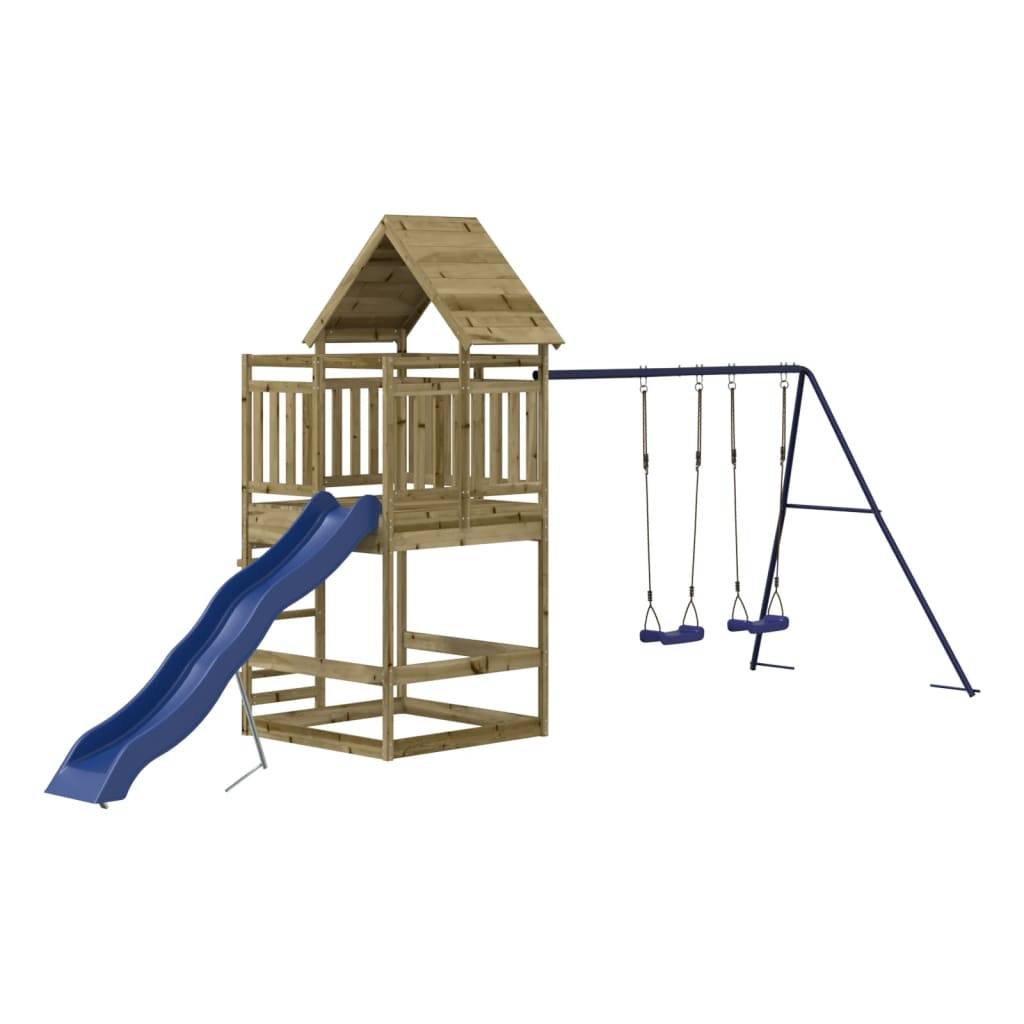 Helloshop26 - Aire de jeux d'extérieur 553 x 206 x 264 cm bois de pin imprégné - Imagen 1