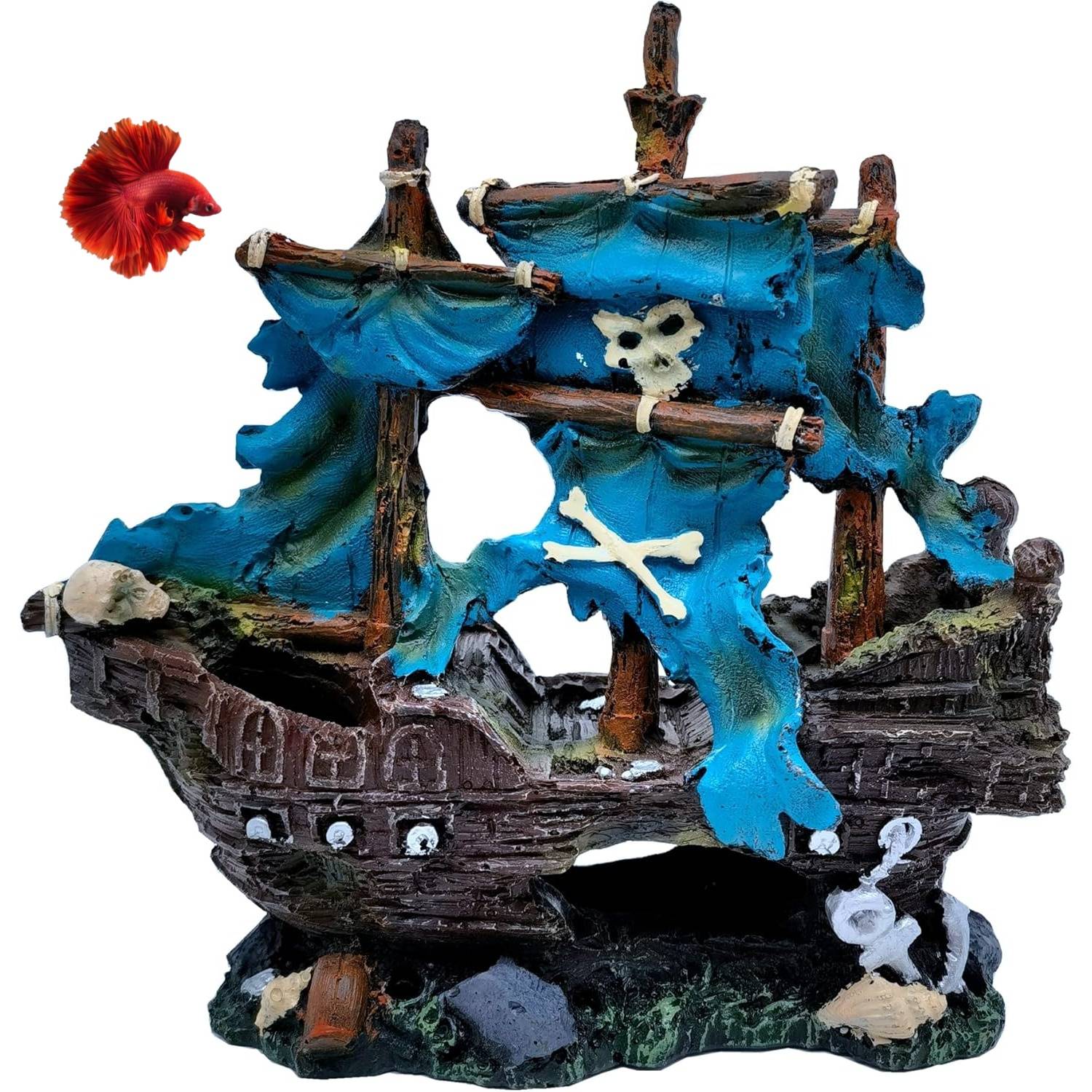 Bateau Pirate Décoratif pour Aquarium DtopbuyAge - Image 1