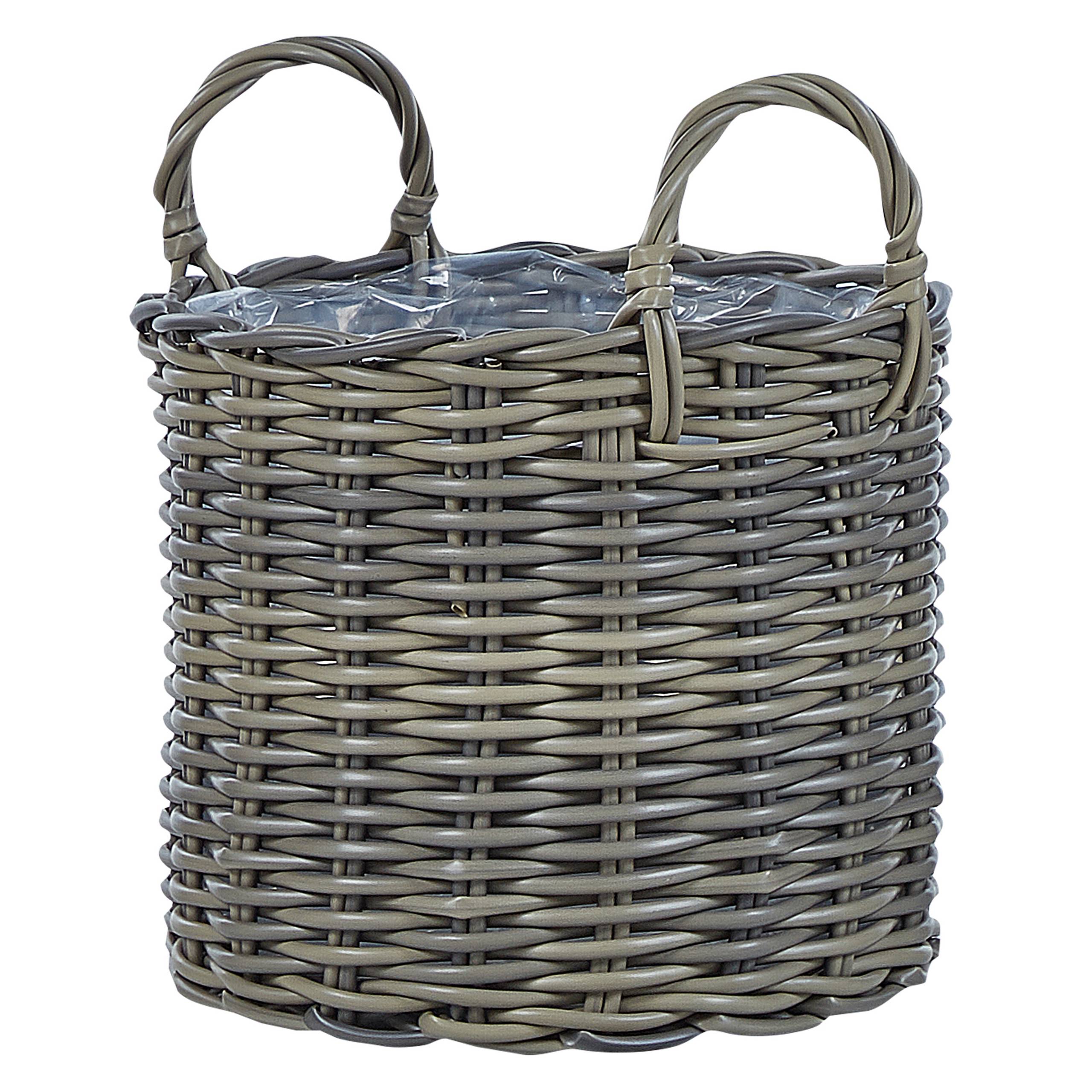 Beliani - Cache-pot d'extérieur Polyrotin Taupe NIKITI - Beliani - Imagen 6