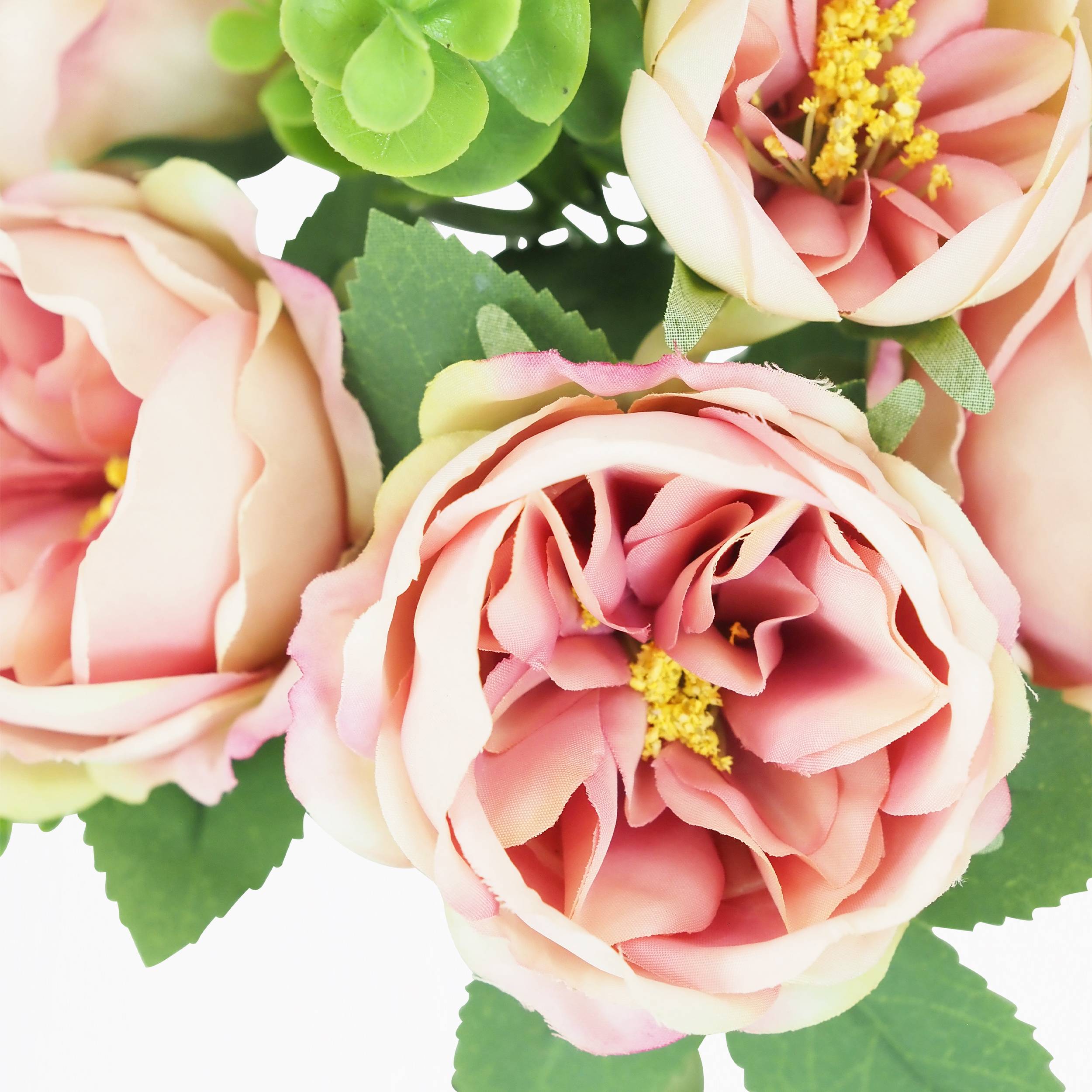 Ligne Deco - Bouquet artificiel de pivoines 32cm rose lot de 2 - Image 4