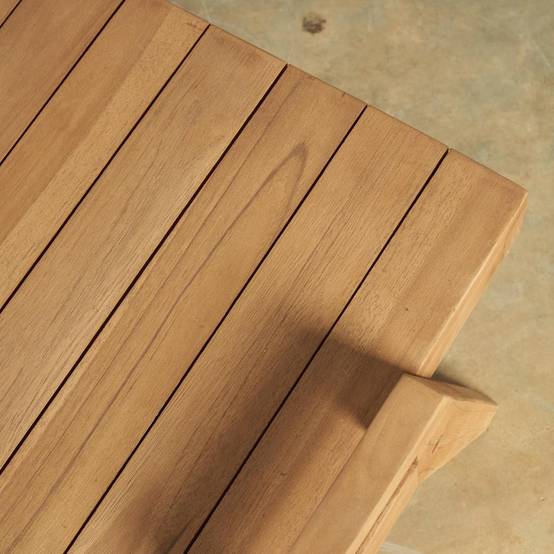 Table basse de jardin en teck massif Axel - Image 8