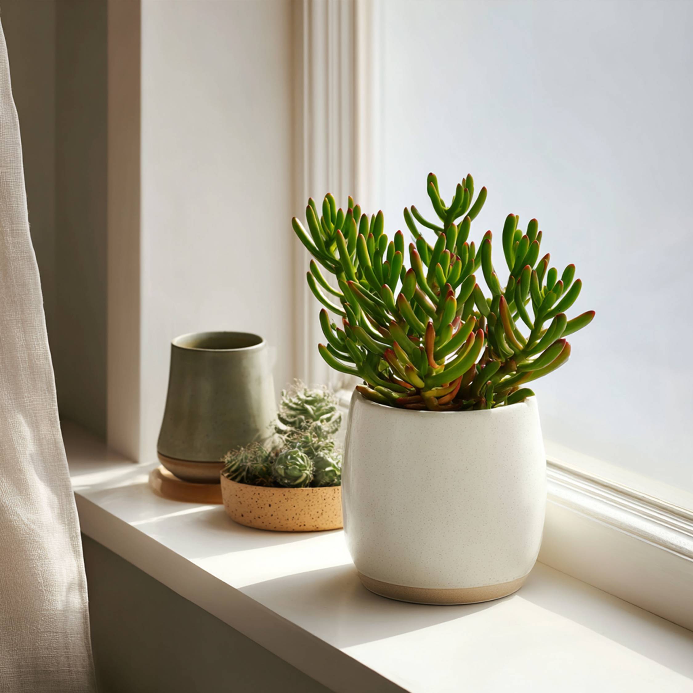 Plant In A Box - Plante de Jade - Lot de 2 - Crassula ovata 'Gollum' - Hauteur 15-25cm - Pot 12cm - Image 3