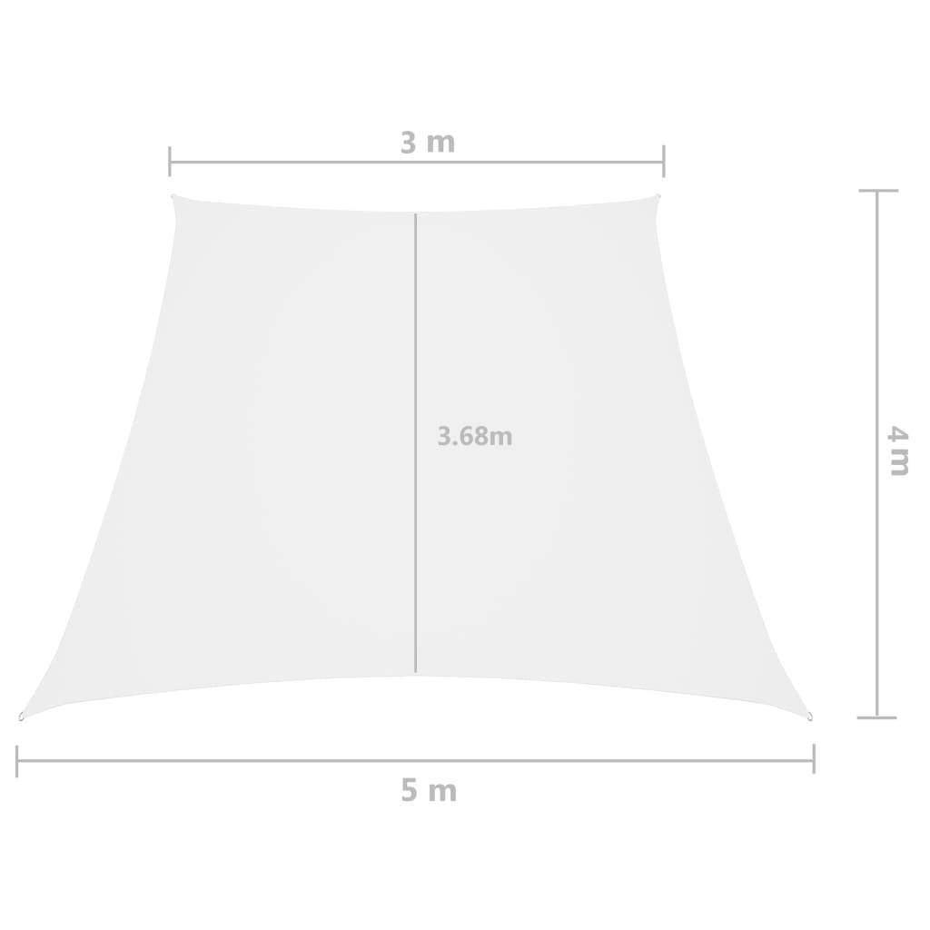 Helloshop26 - Voile toile d'ombrage parasol tissu oxford trapèze 3/5 x 4 m blanc - Imagen 6