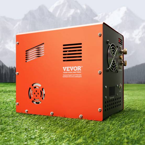 VEVOR Compresseur d'air PCP 300W 30MPa, convertisseur intégré, arrêt automatique, sans huile, pour pistolet a air. - Image 8