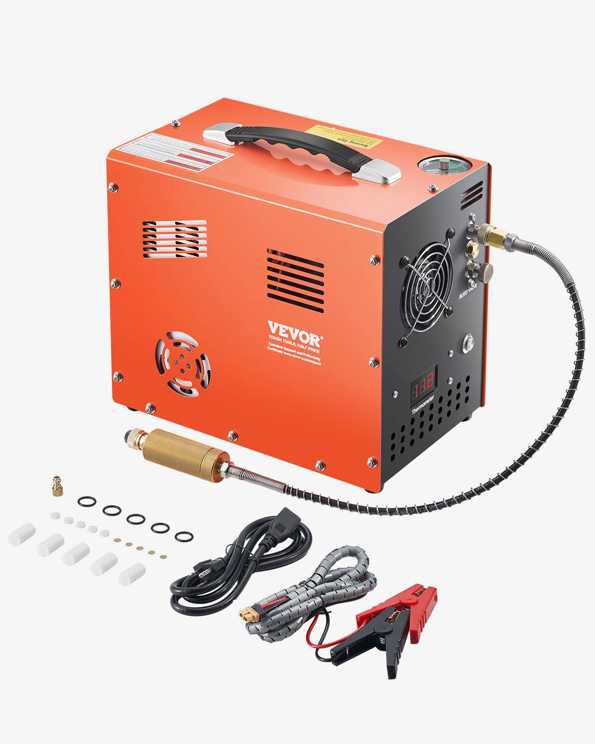 VEVOR Compresseur d'air PCP 300W 30MPa, convertisseur intégré, arrêt automatique, sans huile, pour pistolet a air.