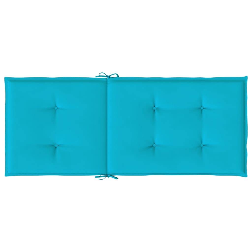 Lot de 4 Coussins Fauteuil Dossier Haut Imperméable Confortable pour Salon de Jardin Turquoise 120x50cm – ComfortXL Outdoor Living - Image 7