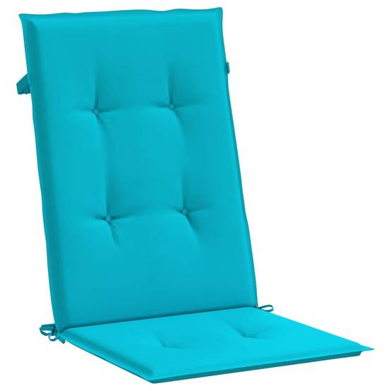 Lot de 4 Coussins Fauteuil Dossier Haut Imperméable Confortable pour Salon de Jardin Turquoise 120x50cm – ComfortXL Outdoor Living - Image 5