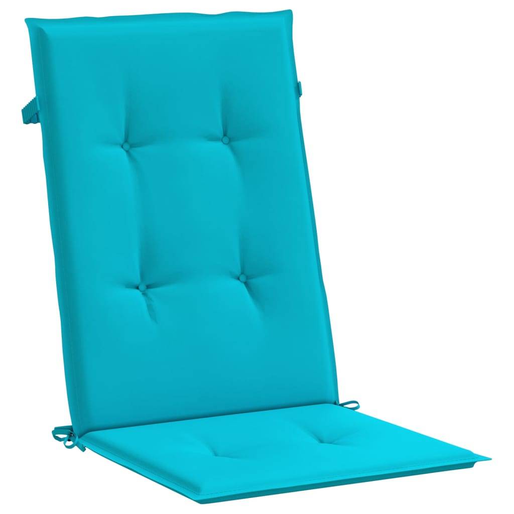Lot de 4 Coussins Fauteuil Dossier Haut Imperméable Confortable pour Salon de Jardin Turquoise 120x50cm – ComfortXL Outdoor Living - Image 5