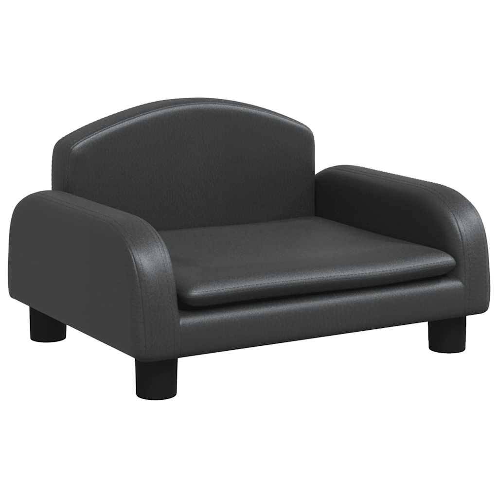 Canapé pour petit chien en similicuir facile à nettoyer salon Noir 50cm – ComfortXL Pet Living - Image 2