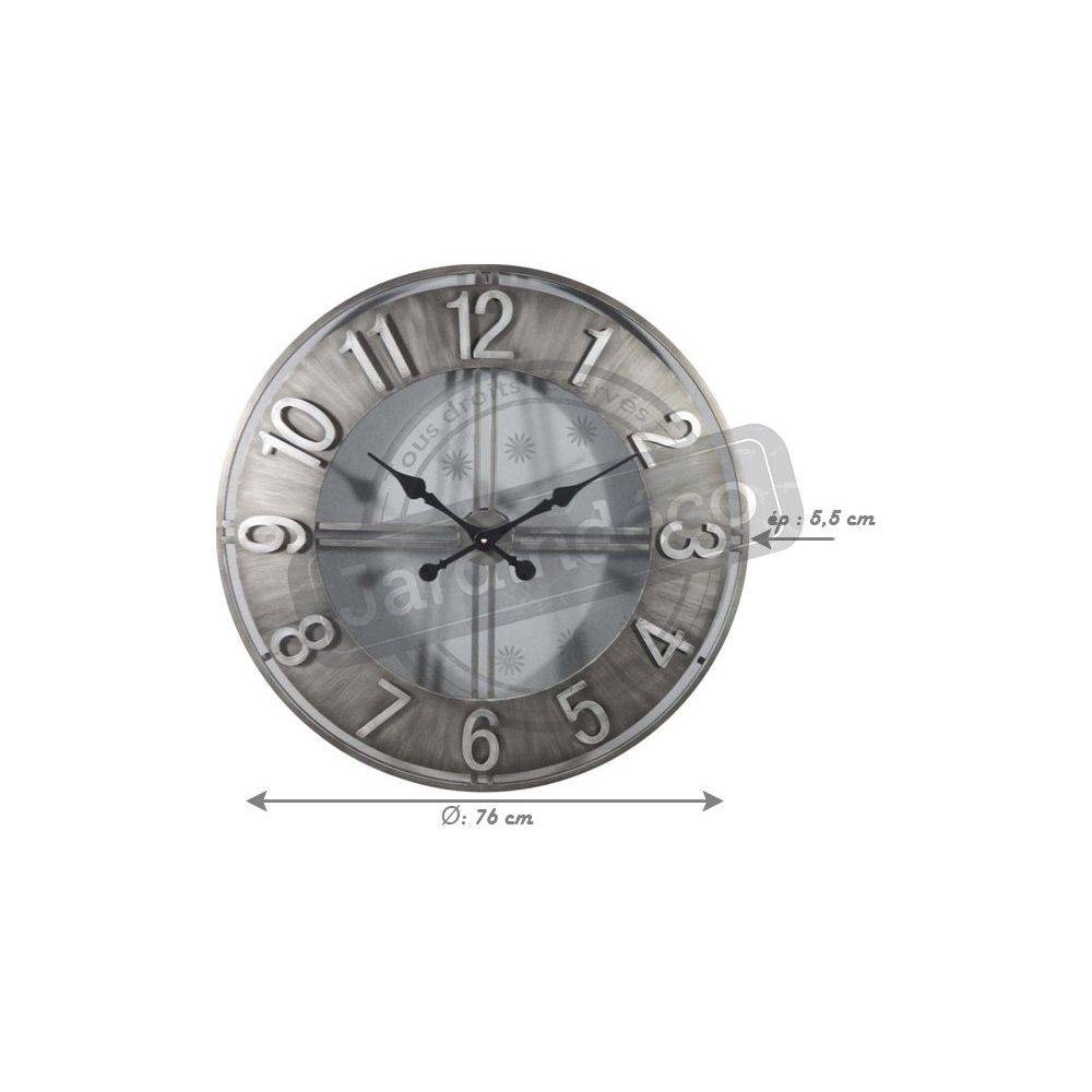 Aubry Gaspard - Horloge ronde en métal esprit aviateur - Imagen 2