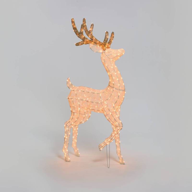 Lotti - Grand Renne lumineux 3D patte levée H160cm 380 LED ambré fixe Smart Connect 31V professionnel Lotti - Imagen 1