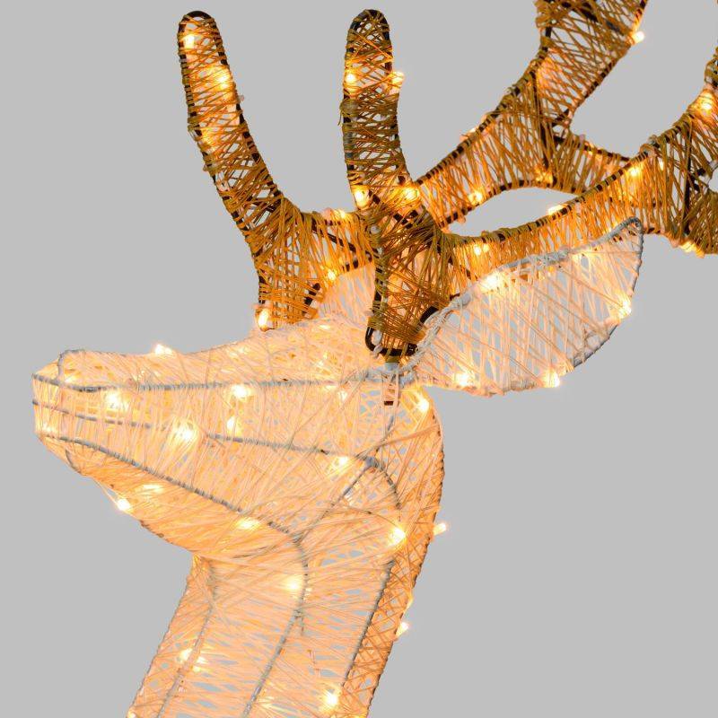 Lotti - Grand Renne lumineux 3D patte levée H160cm 380 LED ambré fixe Smart Connect 31V professionnel Lotti - Imagen 5