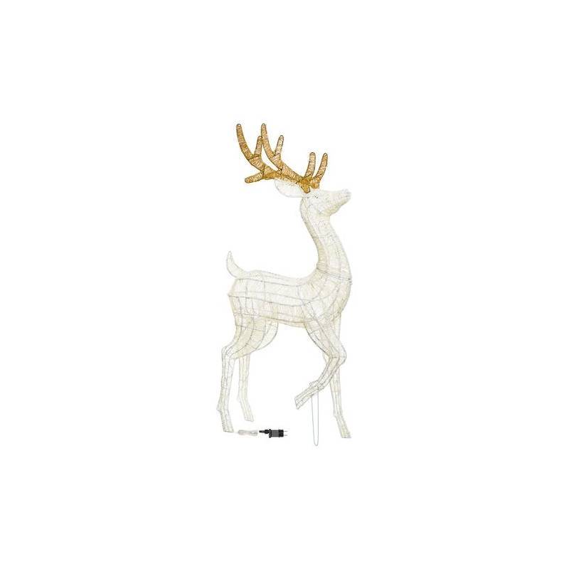 Lotti - Grand Renne lumineux 3D patte levée H160cm 380 LED ambré fixe Smart Connect 31V professionnel Lotti - Imagen 4