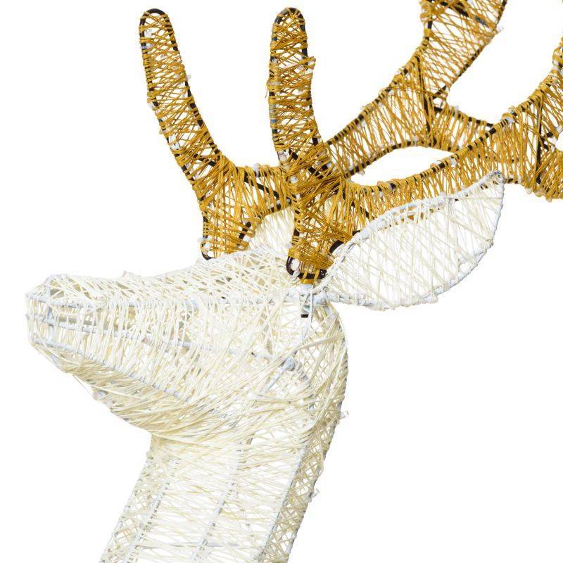 Lotti - Grand Renne lumineux 3D patte levée H160cm 380 LED ambré fixe Smart Connect 31V professionnel Lotti - Imagen 6