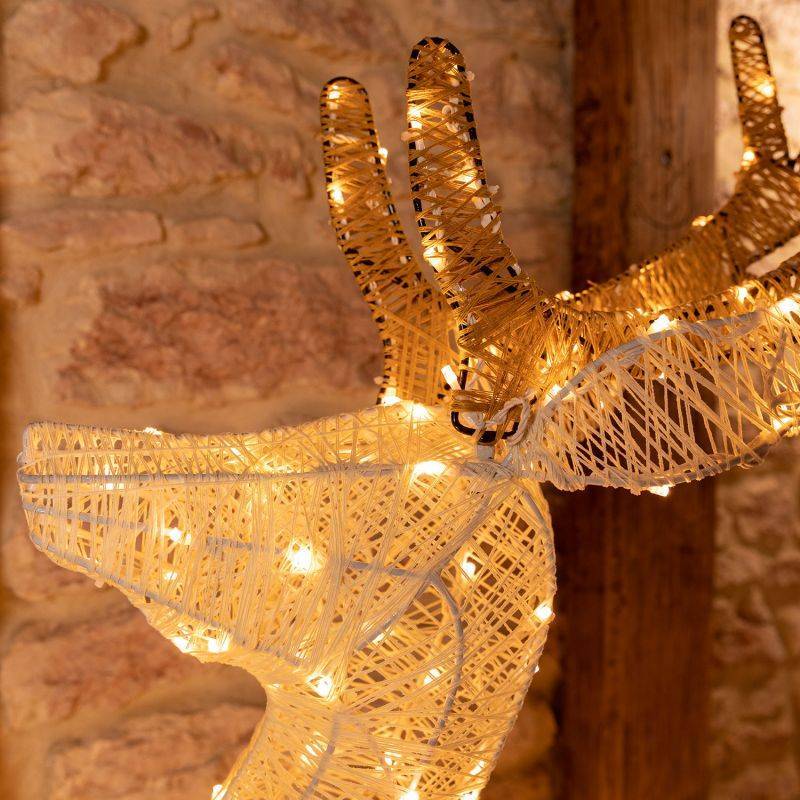 Lotti - Grand Renne lumineux 3D patte levée H160cm 380 LED ambré fixe Smart Connect 31V professionnel Lotti - Imagen 8