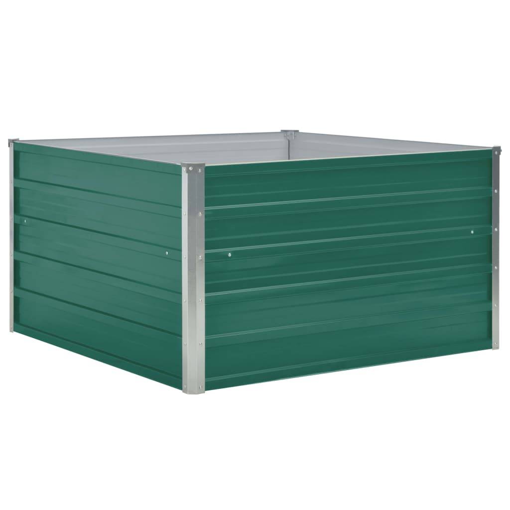 Helloshop26 - Jardinière 100 x 100 x 45 cm acier galvanisé vert - Image 1