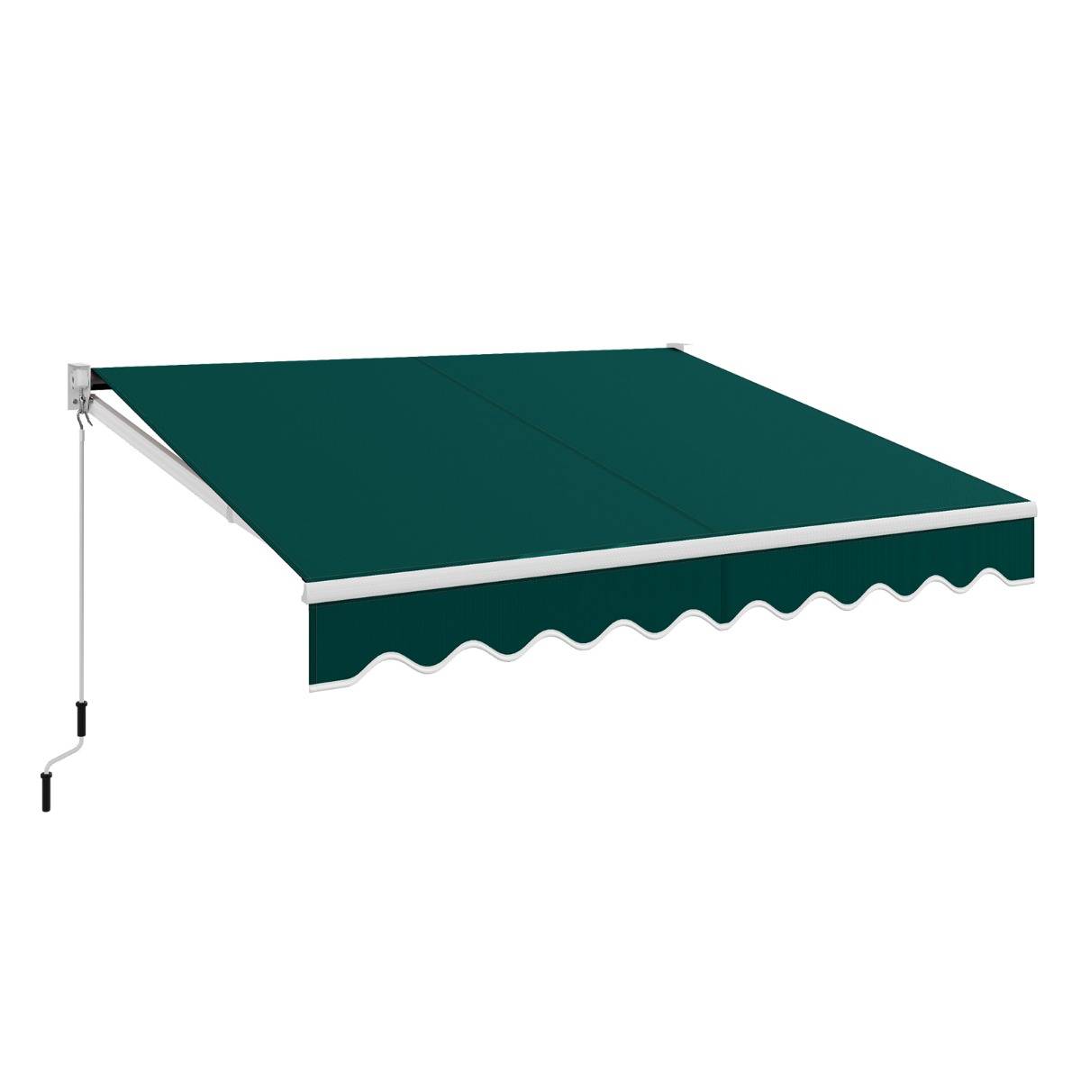 Maison Chic - Store Banne Auvent Rétractable Manuel 295x250CM Angle Ajustable 40°-100° sans Perçage pour Balcon/Jardin Vert