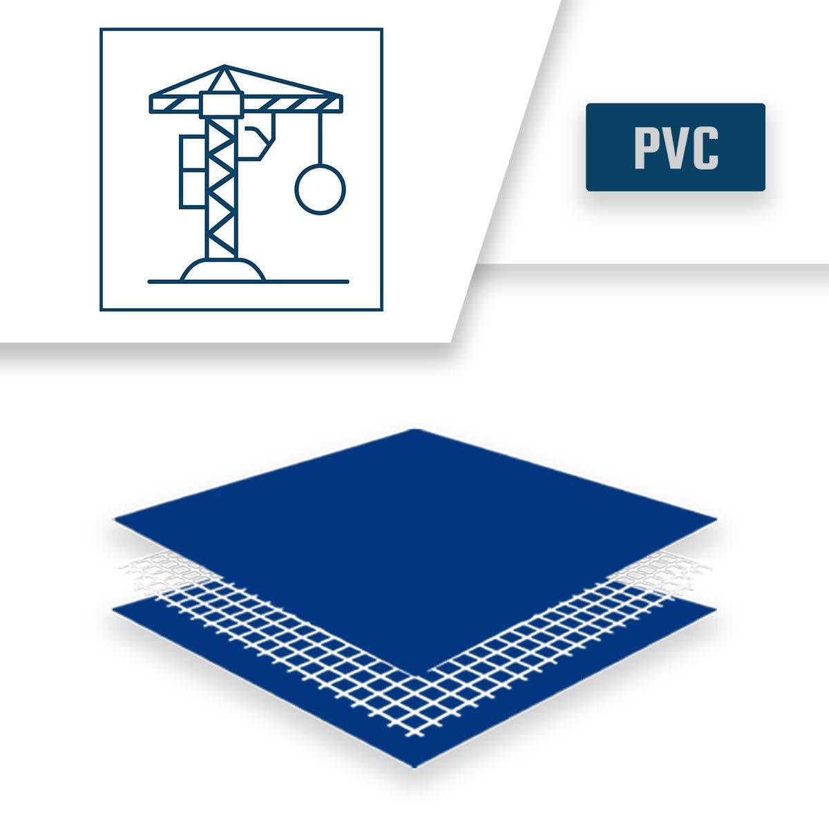 Bâche de Chantier 2x3 m XP640CH Bleue - Garantie 10 ans - Bâche de protection étanche pour Travaux - Made in France TECPLAST - Imagen 4