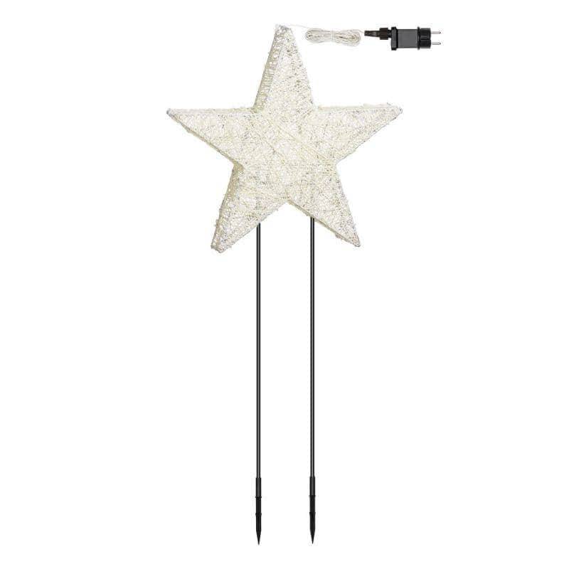 Lotti - Etoile lumineuse à planter à suspendre ou à poser 55CM 120 LED ambré fixe Fil tressé crème 31V Lotti - Imagen 4