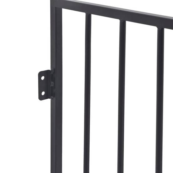 ComfortXL - Barrière de sécurité cheminée pour animaux Acier robuste avec portillon accès facile 76 cm Noir - ComfortXL Outdoor Living - Image 4