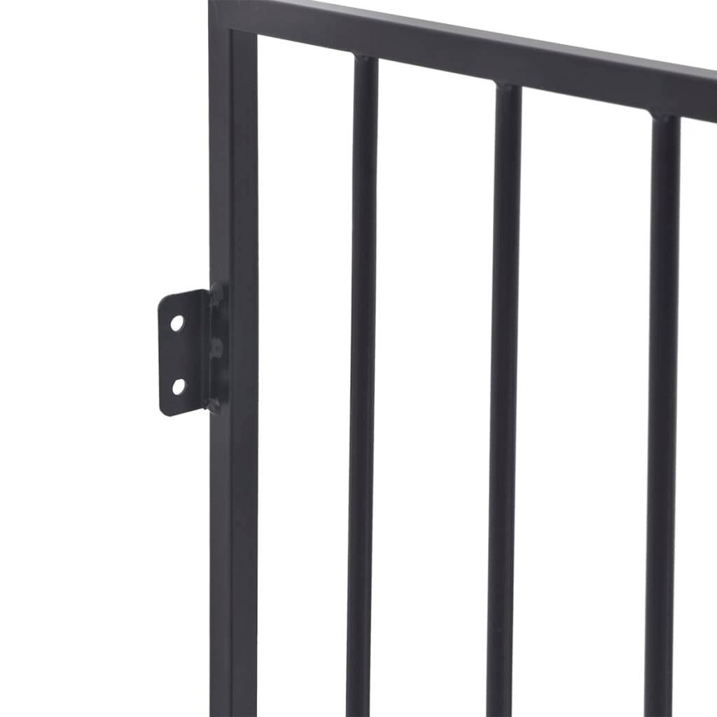 ComfortXL - Barrière de sécurité cheminée pour animaux Acier robuste avec portillon accès facile 76 cm Noir - ComfortXL Outdoor Living - Image 4