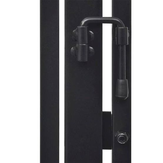 ComfortXL - Barrière de sécurité cheminée pour animaux Acier robuste avec portillon accès facile 76 cm Noir - ComfortXL Outdoor Living - Image 6