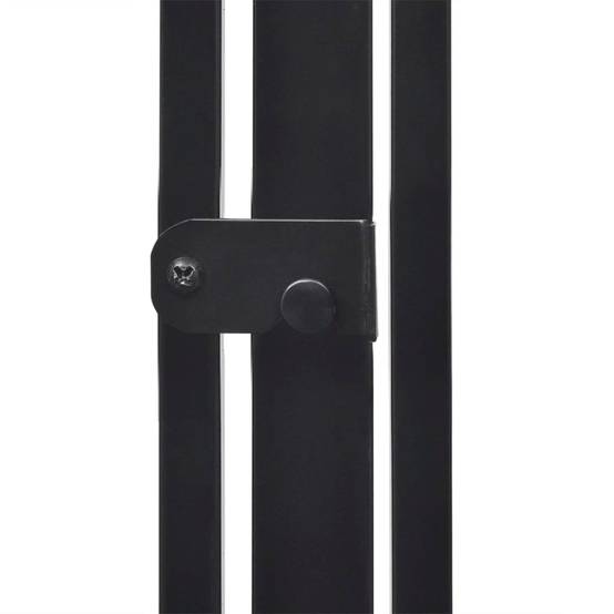 ComfortXL - Barrière de sécurité cheminée pour animaux Acier robuste avec portillon accès facile 76 cm Noir - ComfortXL Outdoor Living - Image 5