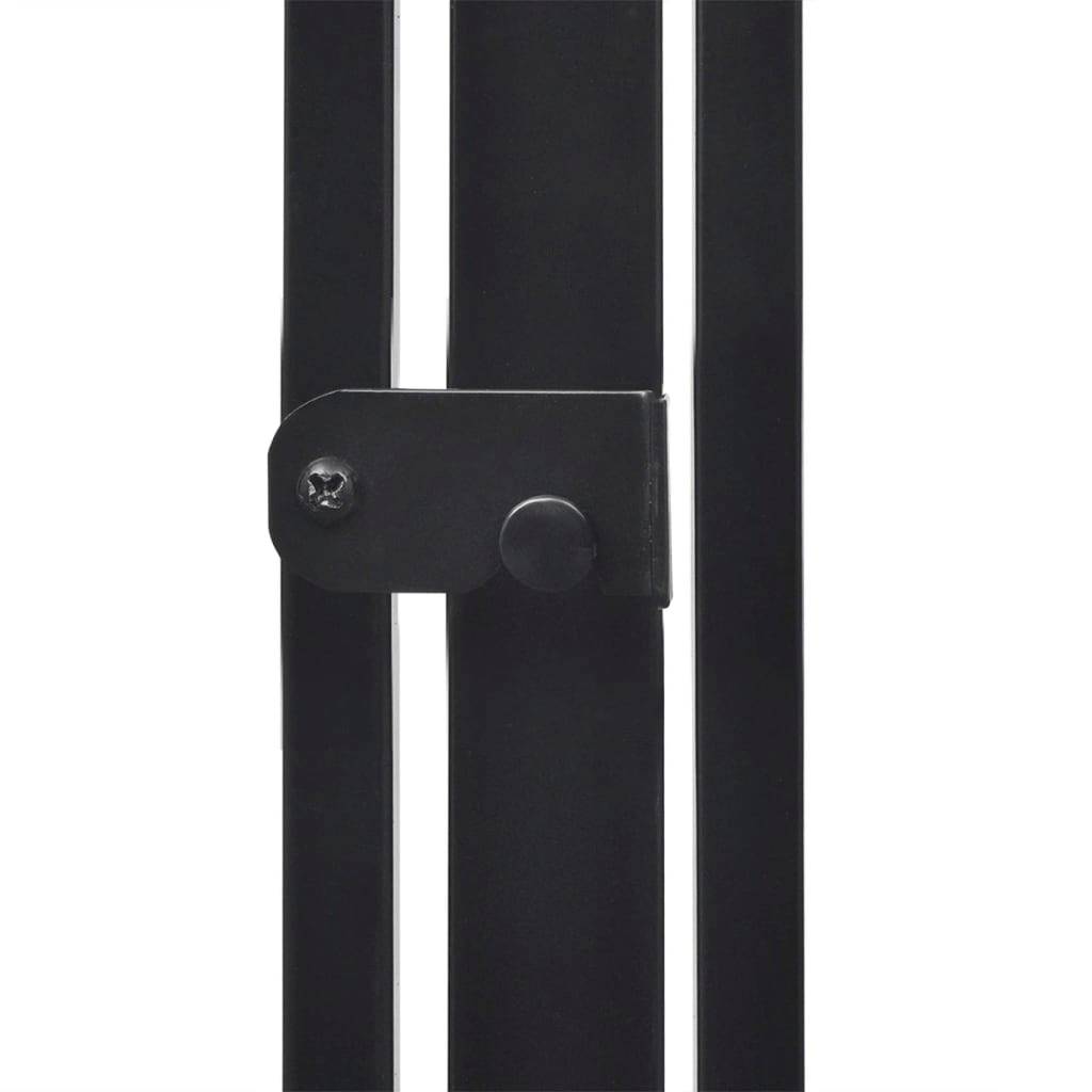 ComfortXL - Barrière de sécurité cheminée pour animaux Acier robuste avec portillon accès facile 76 cm Noir - ComfortXL Outdoor Living - Image 5