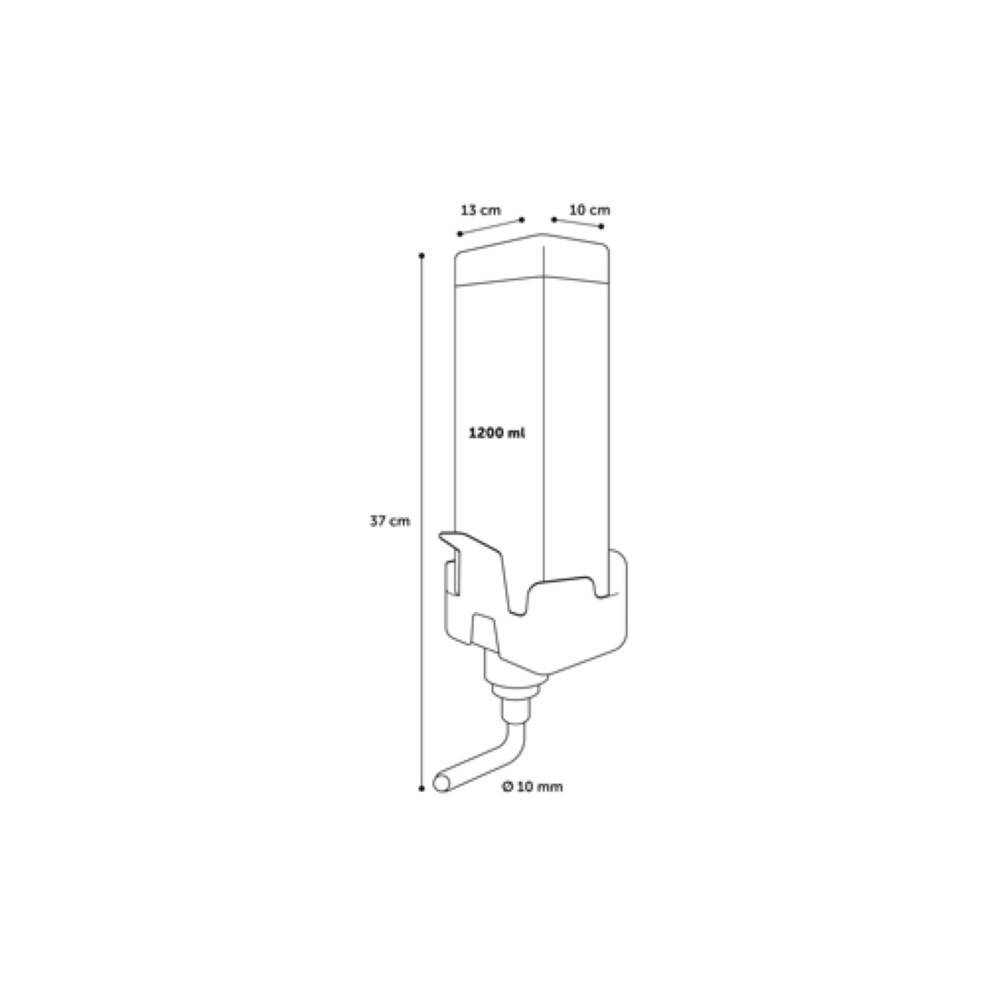 Biberon Jora 1200 ml 10 x 13 x 37 cm vert pour rongeurs - Imagen 3
